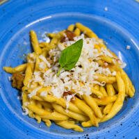 Fusilli con Porcini Zucca salsiccia e Ricotta salata di bufala - PrimeQuerce Menù