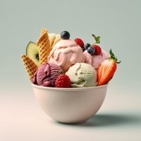 Coppa gelato con frutta - Madegra Bar