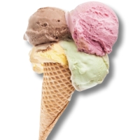 cono 4 gusti - La Gelateria