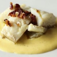 Orata con salsa carbonara - Demo ristorante