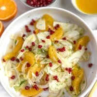 Insalata di finocchi arance e chicchi di melograno - Demo ristorante
