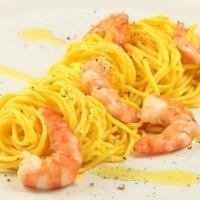 Spaghetti con gamberi e limone - Lido La Playa