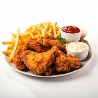 Patatine fritte e pollo croccante - Food Burger